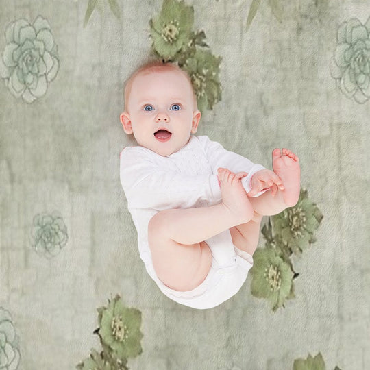 Sage Green Wallflowers Anti-pilling Throw Blanket