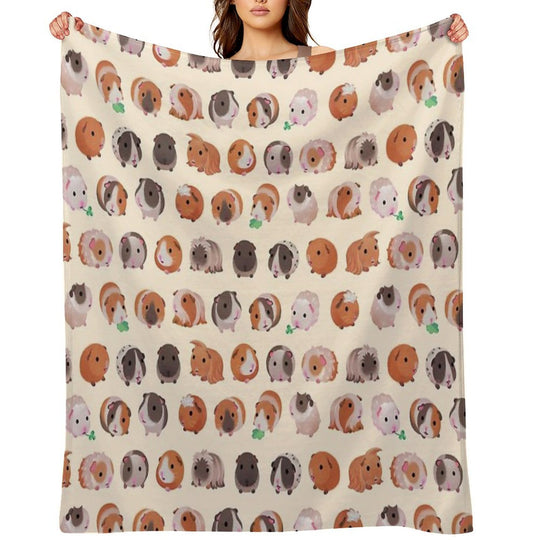 Guinea Pig Day - Bright Anti-pilling Throw Blanket