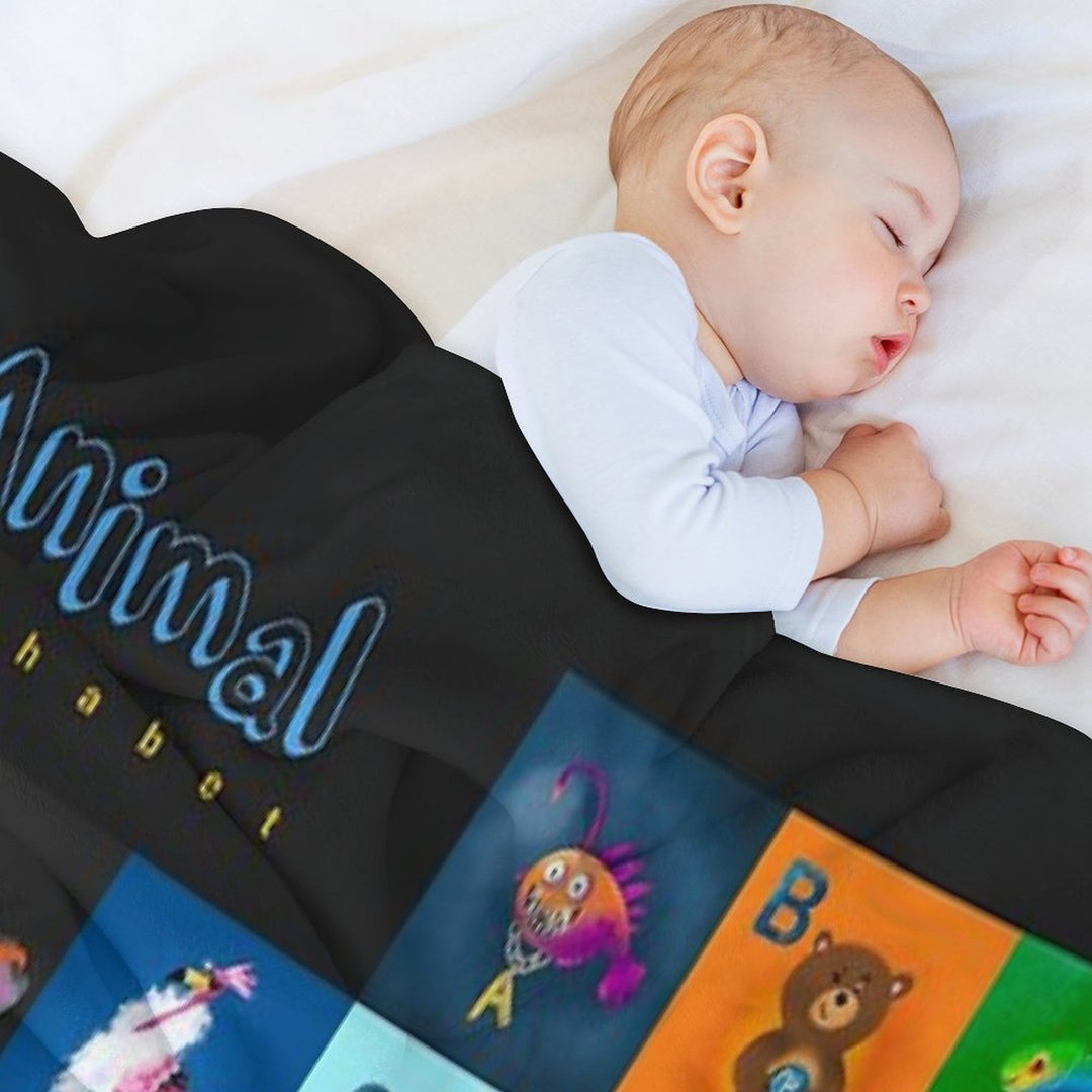 Animal Alphabet Anti-pilling Throw Blanket