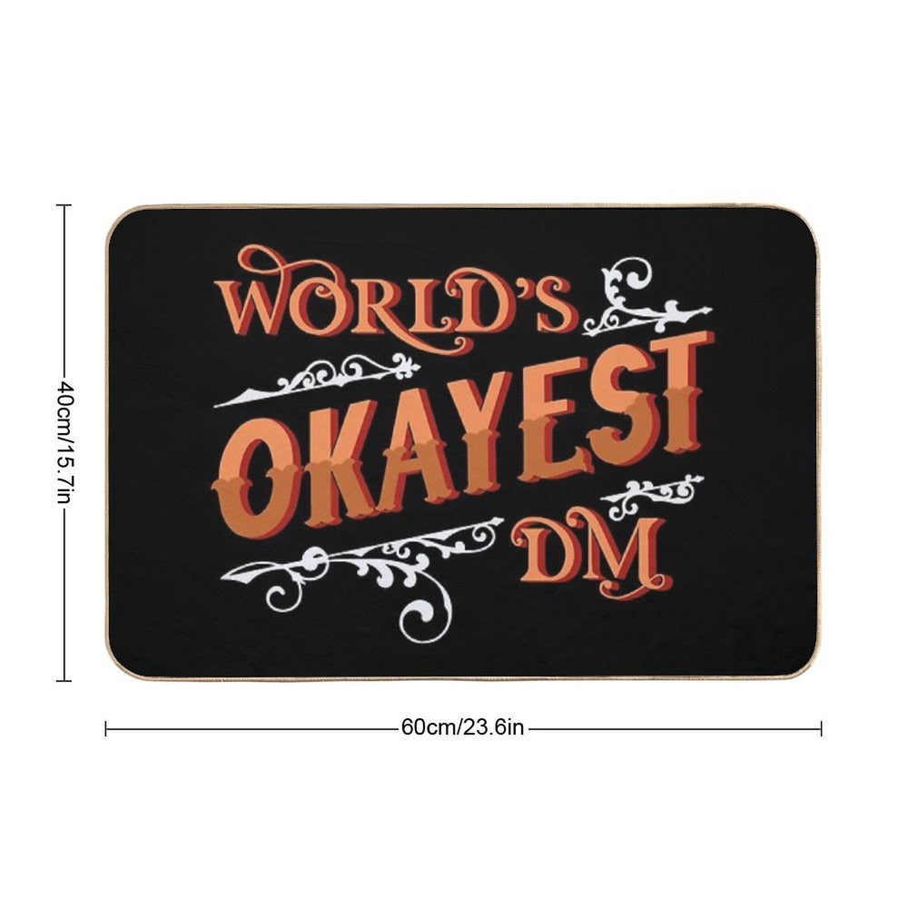 World's Okayest DM Durable Bath Mat