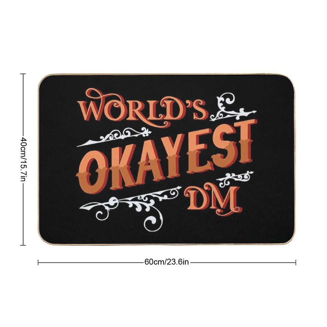 World's Okayest DM Durable Bath Mat