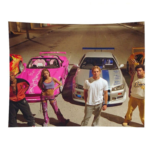 FAST AND FURIOUS RACE CAR SCENE Tapestry