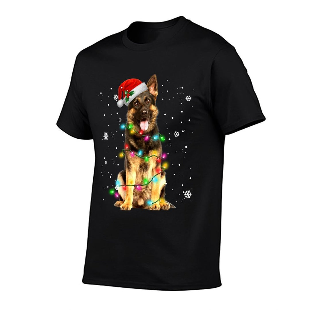 German Shepherd Dog Tree Christmas Sweater Xmas Dogs Gifts  Eco-friendly Material T-Shirt