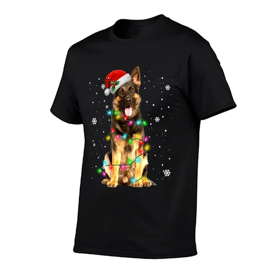 German Shepherd Dog Tree Christmas Sweater Xmas Dogs Gifts  Eco-friendly Material T-Shirt