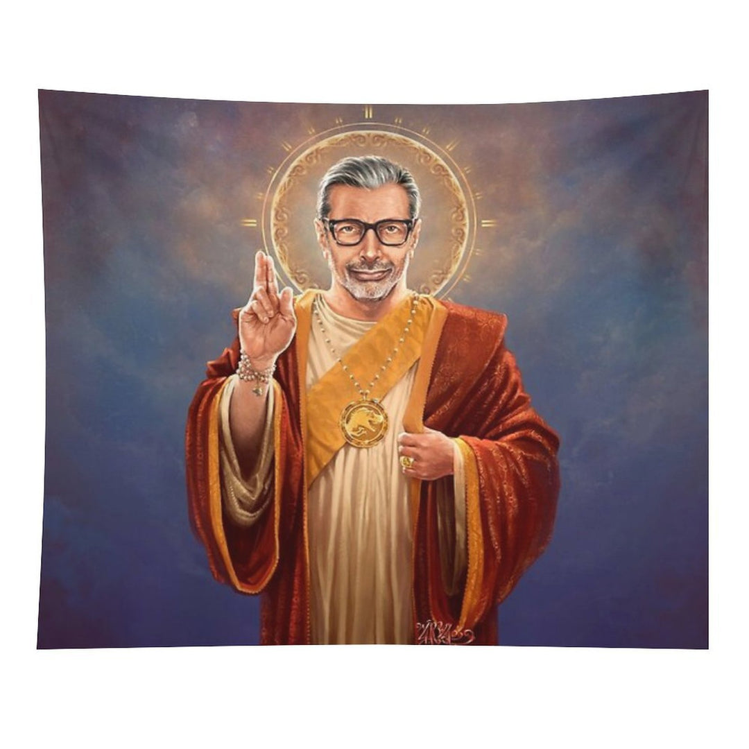 Saint Jeff of Goldblum, Jeff Goldblum Original Religious Painting Tapestry
