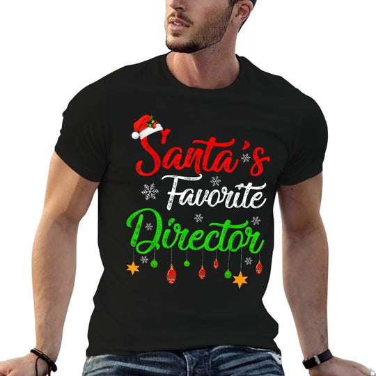 Funny Xmas Santas Favorite Director Christmas  Quick-drying T-Shirt