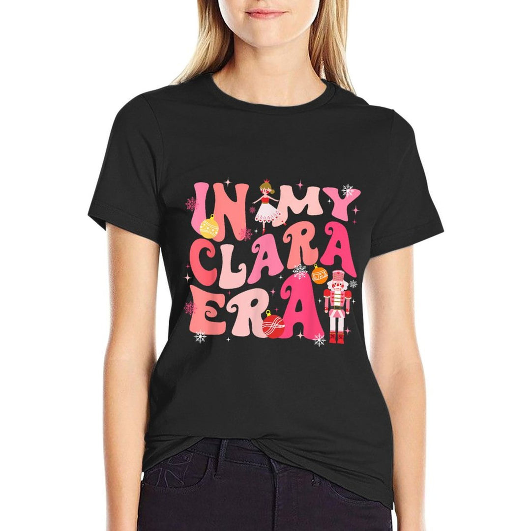In My Clara Era Nutcracker Xmas Christmas Pajamas Holiday  Slim-fit Cut T-Shirt