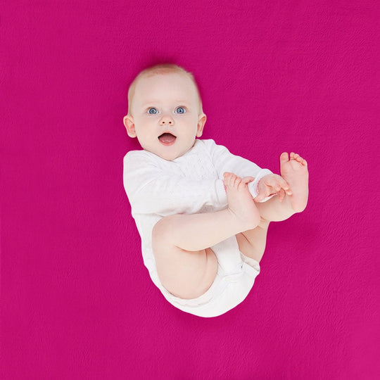 Hot Pink Fuchsia Solid Color Decor Quick-dry Throw Blanket