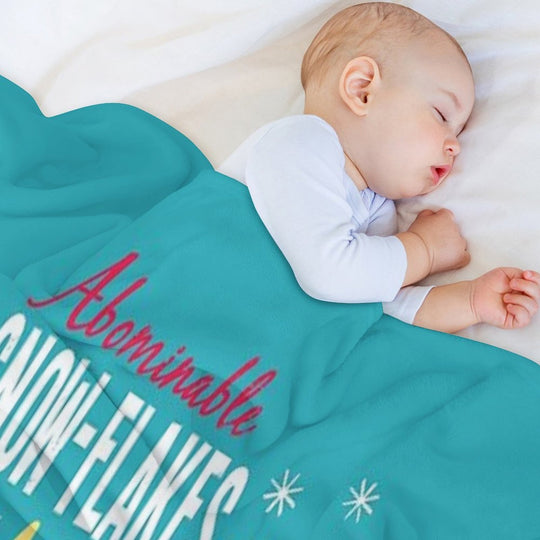Abominable Snowflakes Quick-dry Throw Blanket