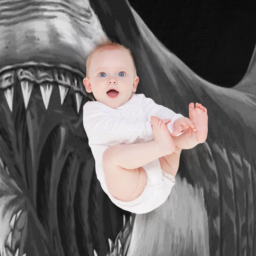 Great White Shark Premium Throw Blanket