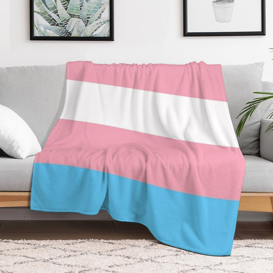 Transgender Flag Multi-functional Throw Blanket