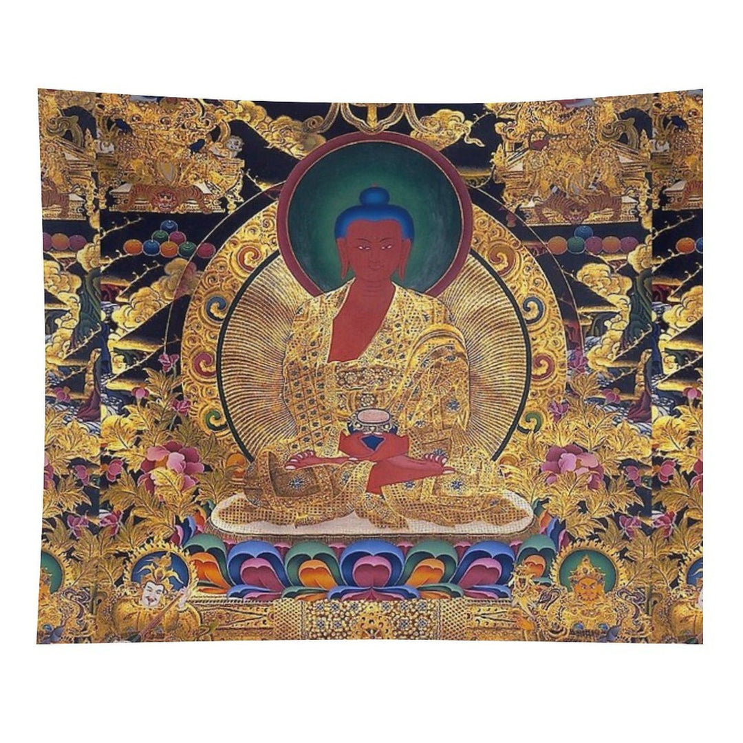 Mandala 116 Golden Amithaba Buddha Thangka Tapestry