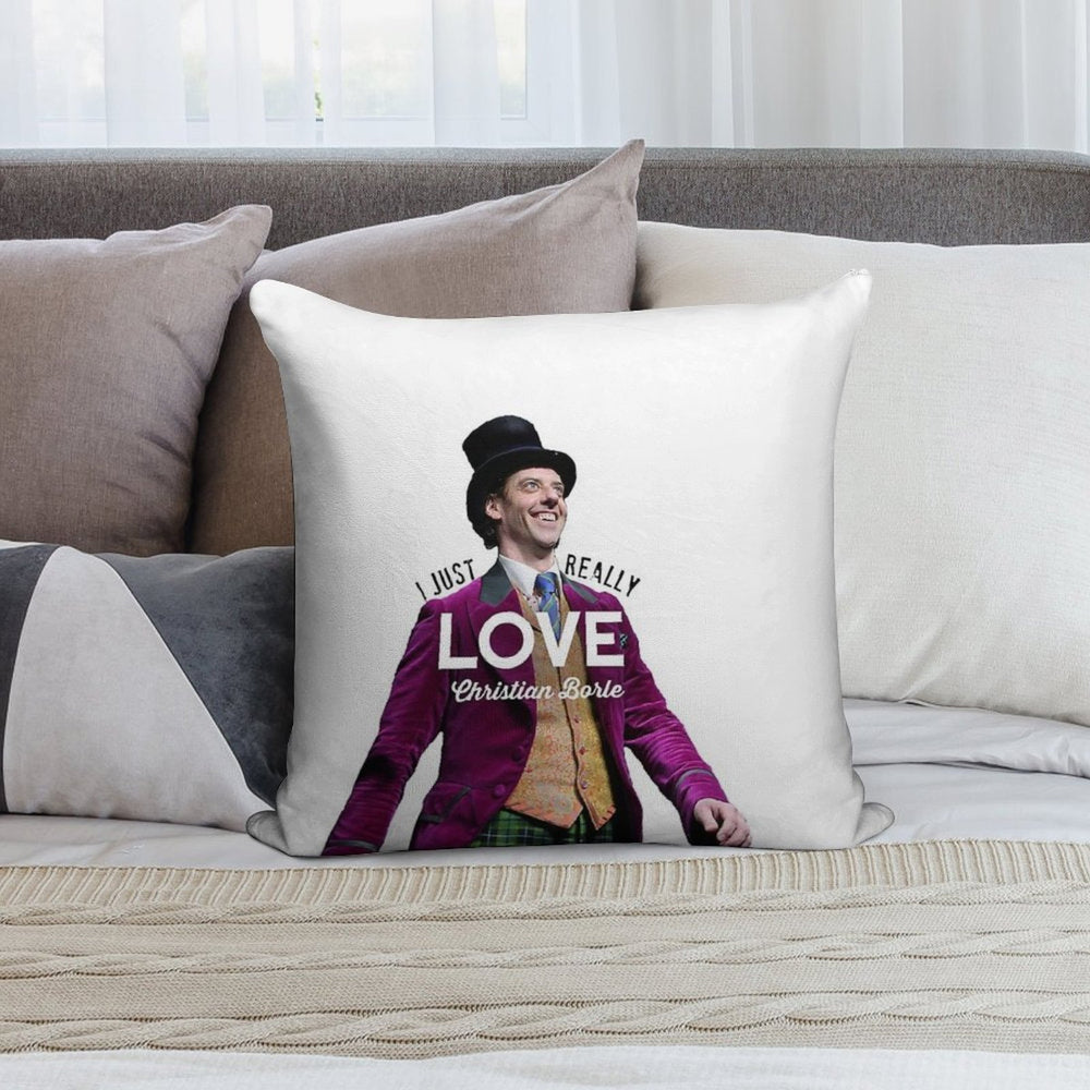 I Just Really Love Christian Borle Soft Luxury Feel Throw Pillow