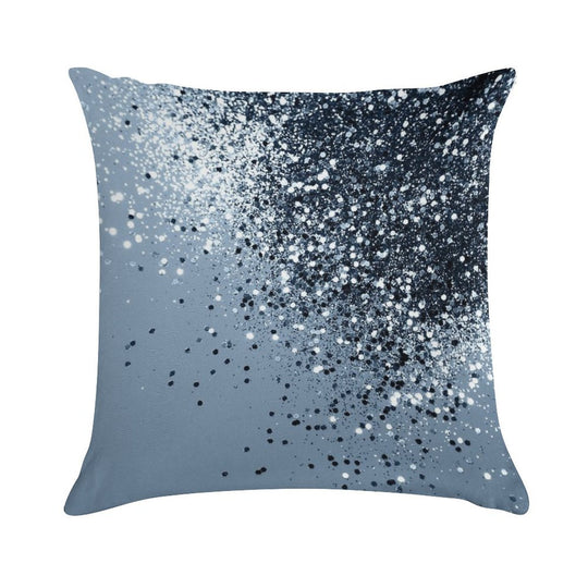 Blue Lady #2 (Photo of Glitter Only - Not Reflective) Soft Shrink-Resistant Throw Pillow