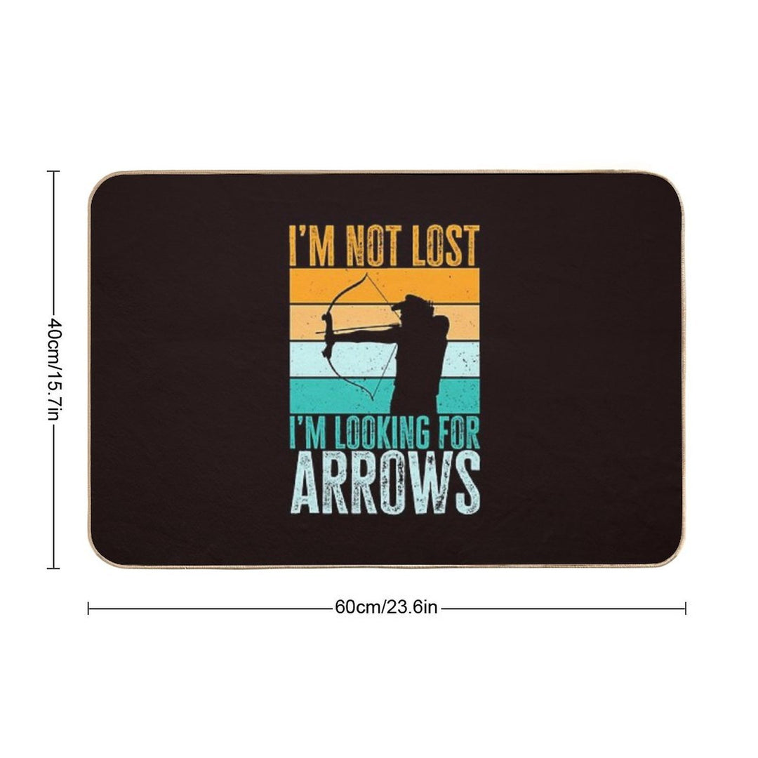I'M Not Lost I'M Looking For Arrows. Retro Vintage Archery Lover Gift For Archers  Anti-Trip Bath Mat