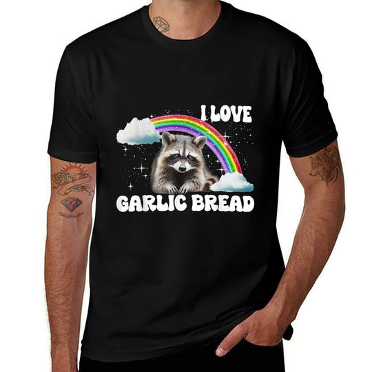 I Love Garlic Bread Raccoon  Slim-fit Cut T-Shirt