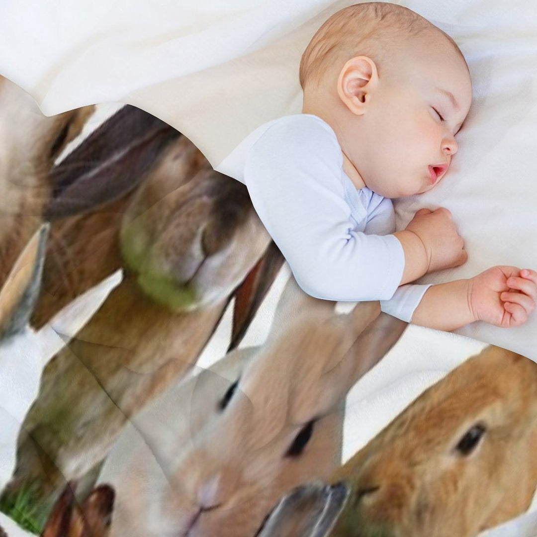 Cute Rabbitsbunnies All-season Throw Blanket