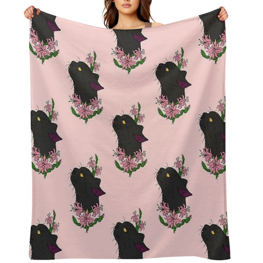 Christmas Cacti Floral Cat Bea All-season Throw Blanket