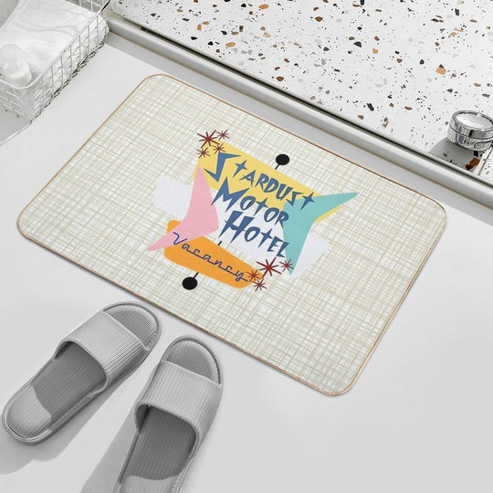 Stardust Motor Hotel (Bkgrnd) Durable Bath Mat
