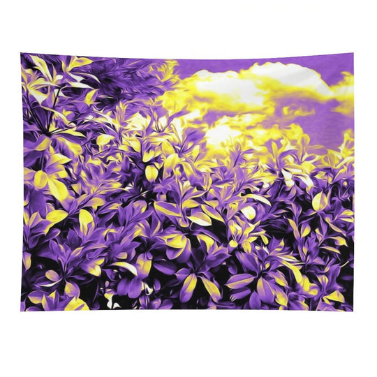 Nonbinary Pride Painted Flowering Bushes Tapestry
