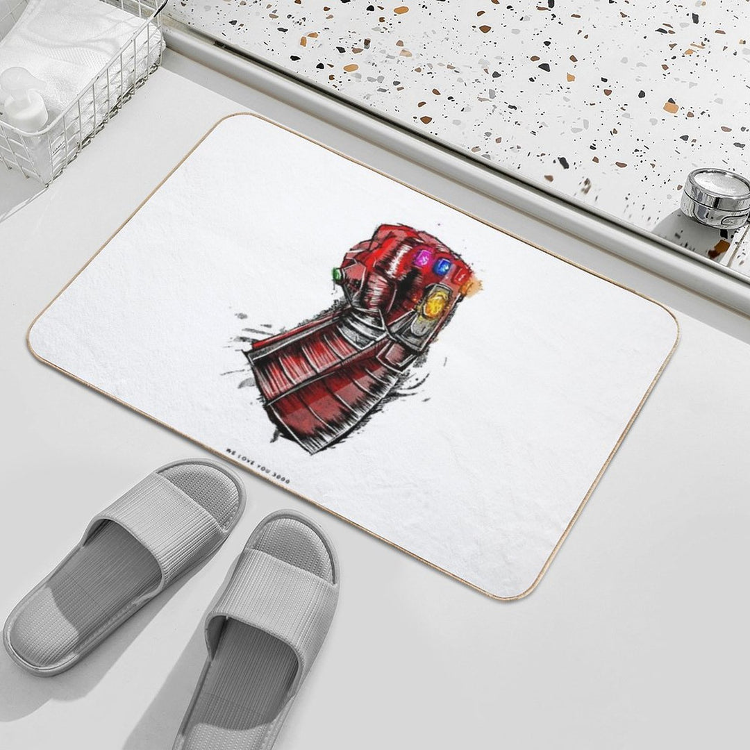 Avengers Infinity Stone Hand  Easy To Clean Bath Mat