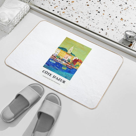 France Chemins De Fer Français, Côte D'Azur Roger BEZOMBES 1966  Versatile Bath Mat