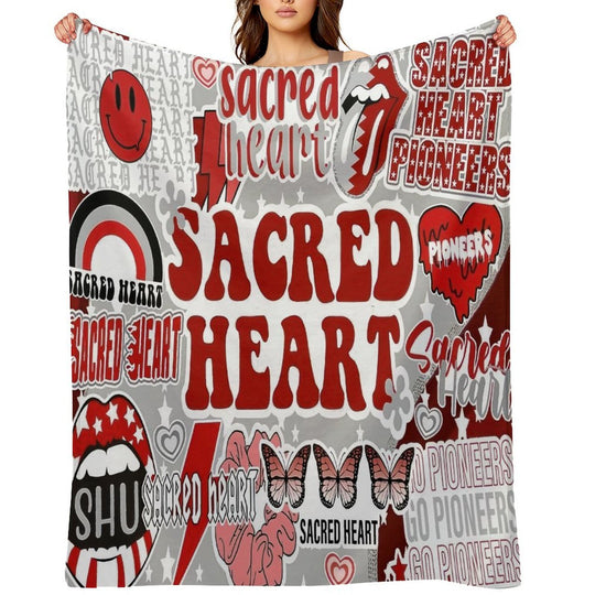 Sacred Heart Collage Comfort Throw Blanket