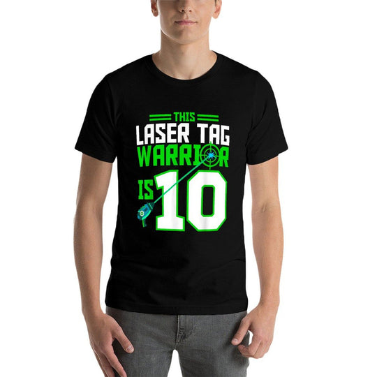 This Laser Tag Warrior Is 10 Gaming Birthday Party  Moisture-wicking T-Shirt