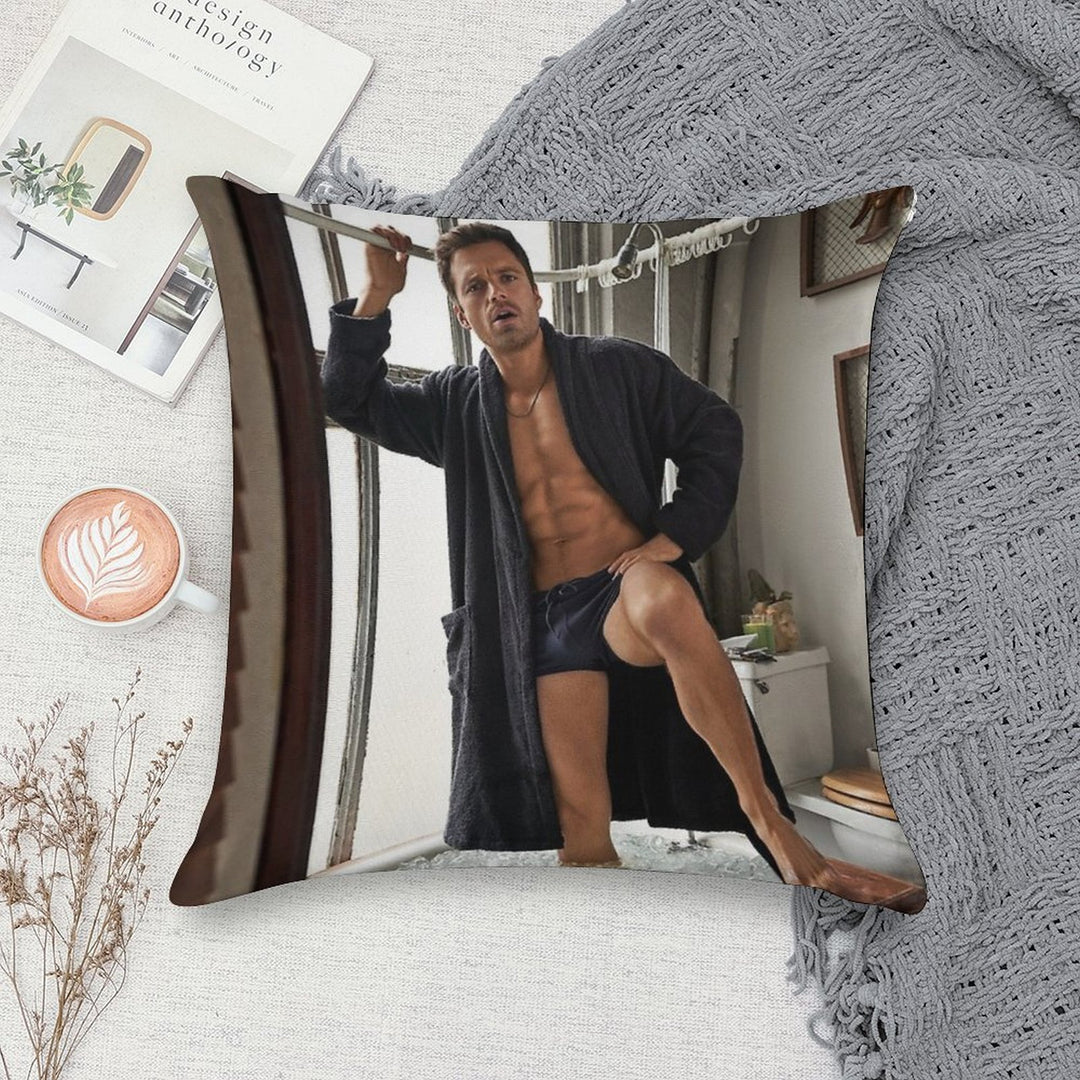 Sebastian Stan Soft Warmth Comfort Throw Pillow