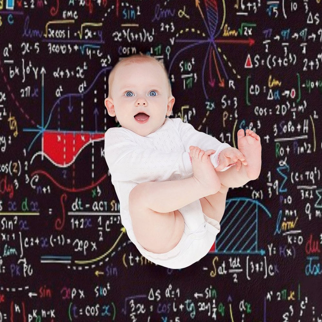 Colorful Math Formulas Versatility Throw Blanket