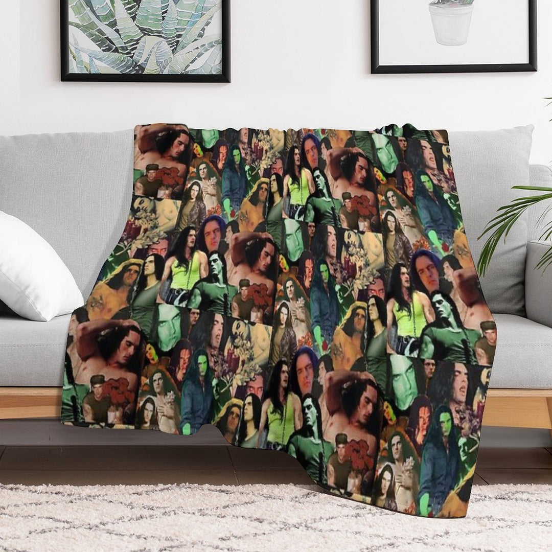 Type O Negative Peter Steele Dark Goth Collage Edit II Lightweight Throw Blanket