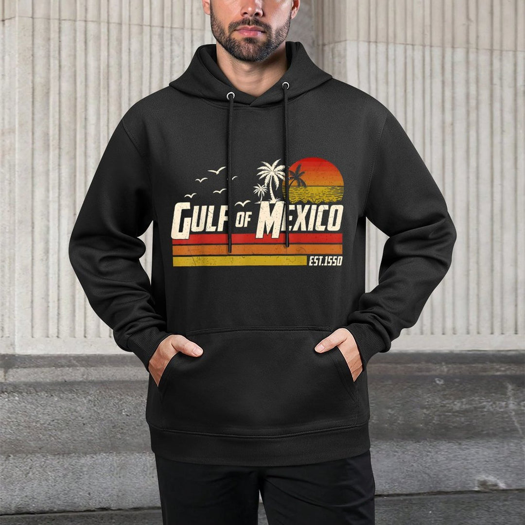 Gulf of Mexico Since 1550 Retro Vintage Beach Breathable Fabric Hoodie