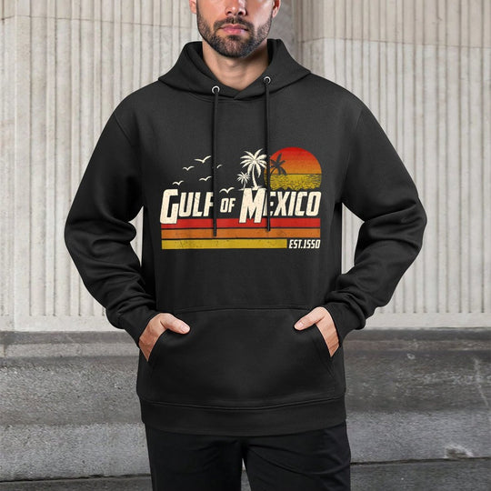Gulf of Mexico Since 1550 Retro Vintage Beach Breathable Fabric Hoodie
