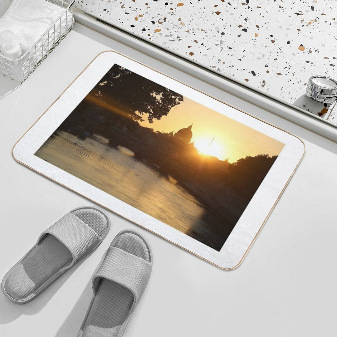 Rome Beautiful Sunset  Rapid-Drying Bath Mat