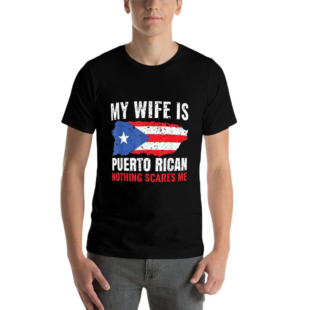 My Wife Is Puerto Rican Puerto Rico Heritage Roots PR  Slim-fit Cut T-Shirt