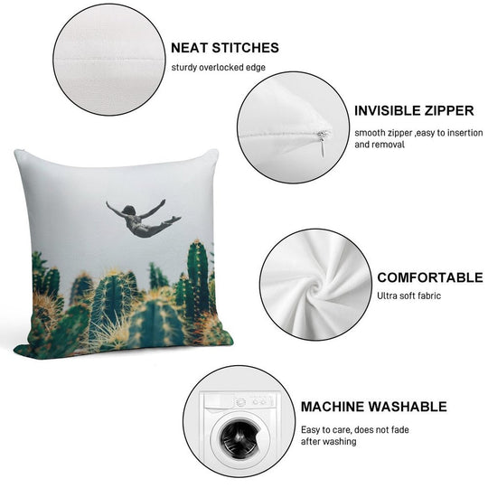 Free Falling Soft Ultra-Soft Texture Throw Pillow