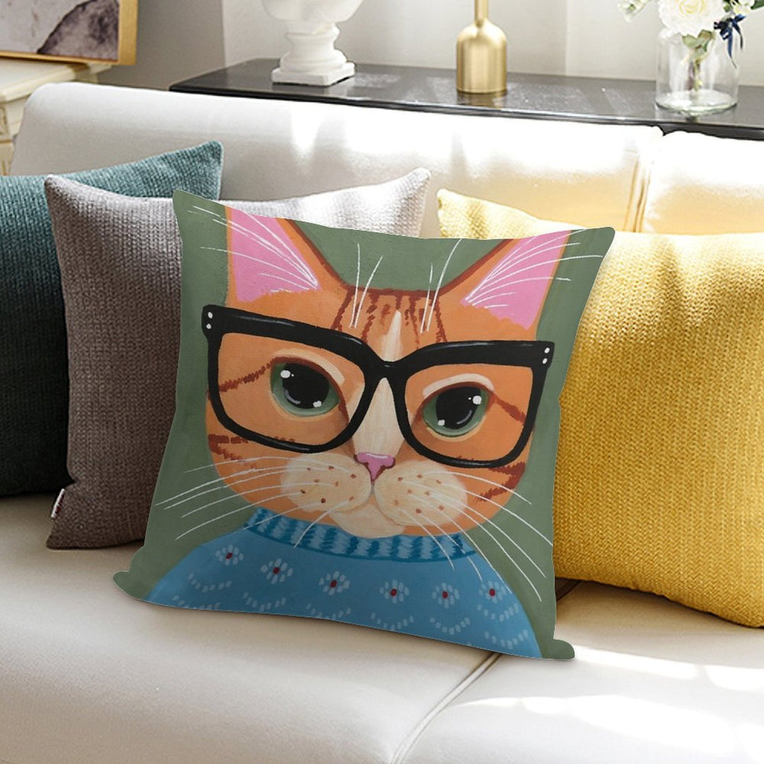 Sammie's Ugly Christmas Sweater Soft Durable Construction Throw Pillow