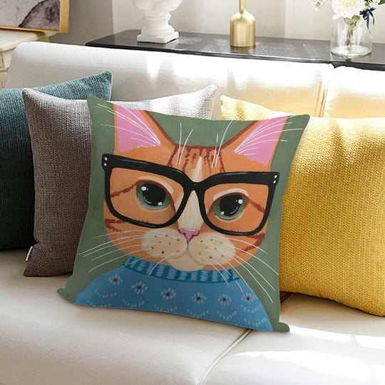 Sammie's Ugly Christmas Sweater Soft Durable Construction Throw Pillow