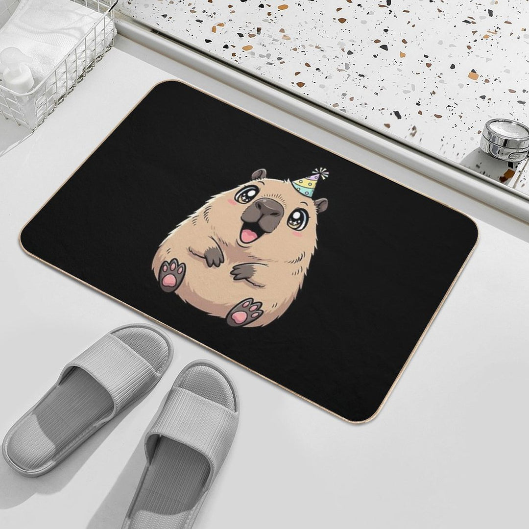 Chibi Capybara – Cute And Adorable Kawaii Animal Design  Rapid-Drying Bath Mat