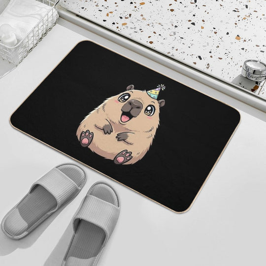 Chibi Capybara – Cute And Adorable Kawaii Animal Design  Rapid-Drying Bath Mat