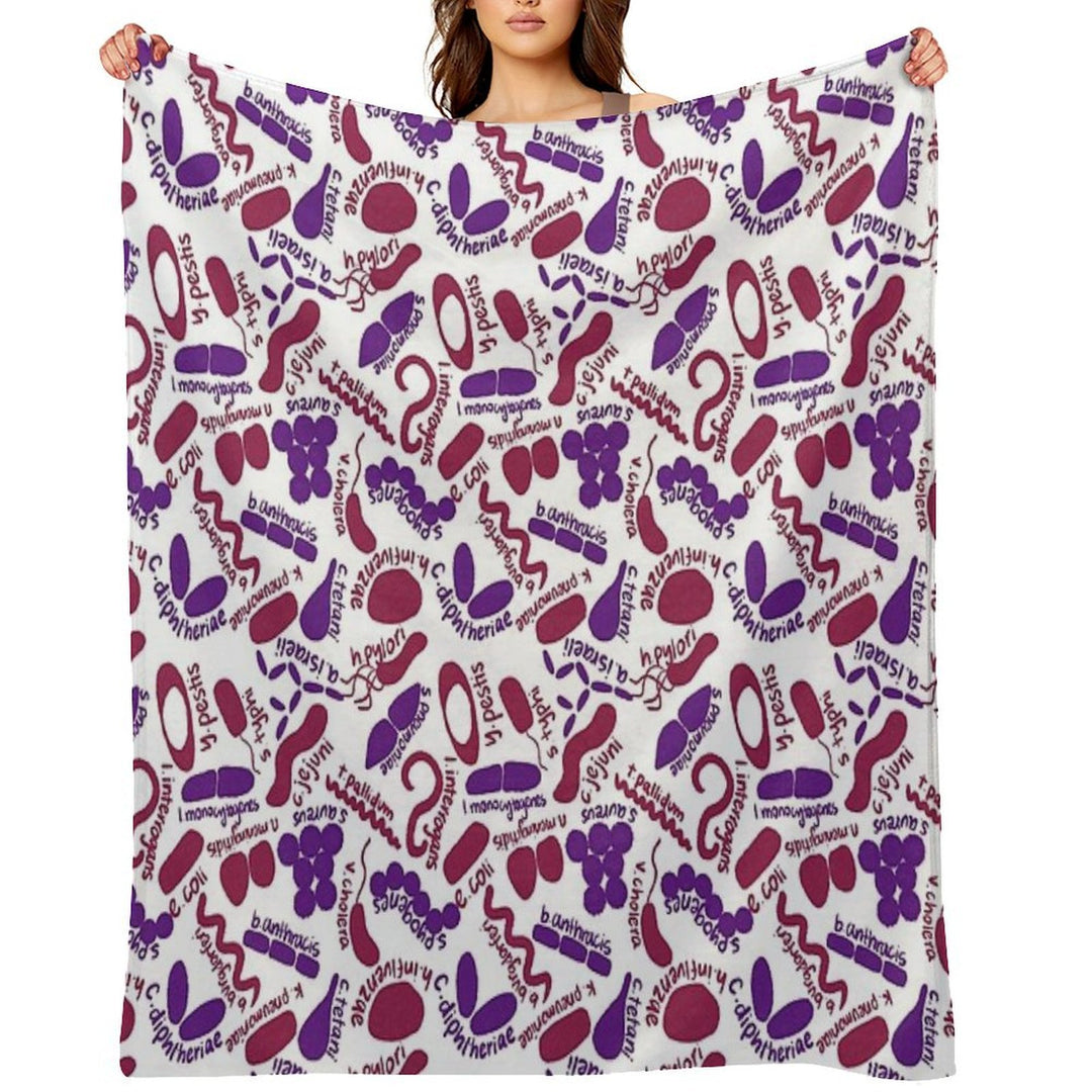 Gram Stain - Labeled Travel-friendly Throw Blanket