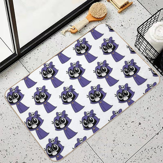 Chibi Raven Baby  Long-Lasting Bath Mat