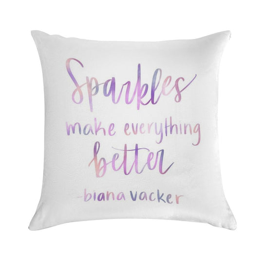 Sparkles Make Everything Better Soft Ultra-Soft Texture Throw Pillow