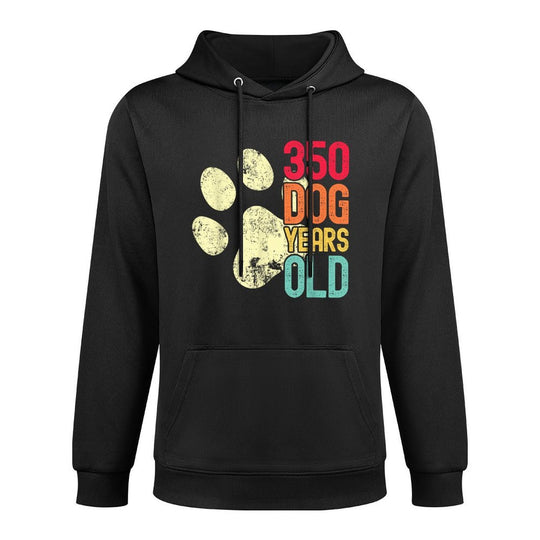 350 Dog Years Old Funny Dog Lovers 50th Birthday Durable Construction Hoodie