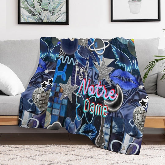 Notre Dame Indiana COLLAGE Easy Care Throw Blanket