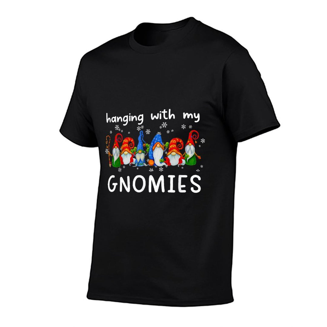 Funny Christmas Gnome Pajamas Hanging With My Gnomies Family  Breathable T-Shirt
