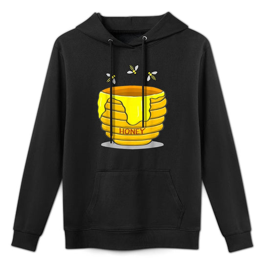 Honey Pot With Honey Bees Sweet Gift Colorfast Hoodie