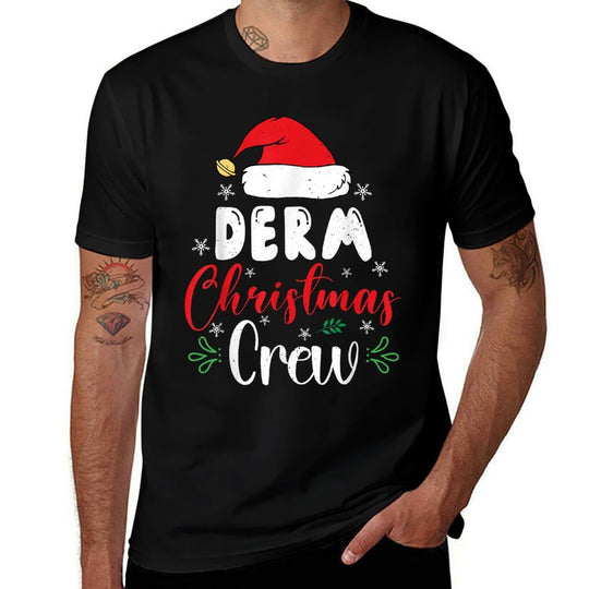 Derm Christmas Crew 2025 Dermatologist Dermatology Christmas  Trendy Pattern T-Shirt