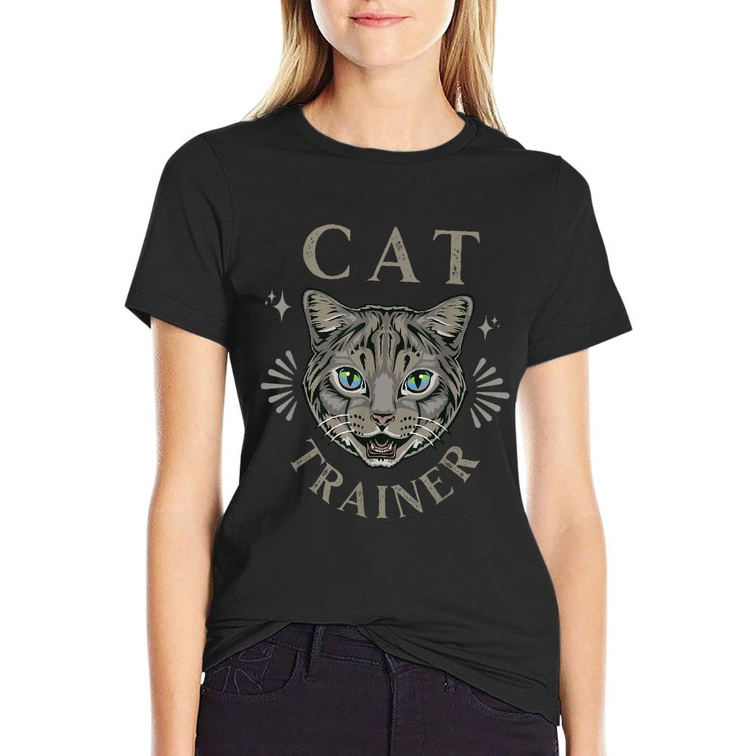 Cat Kitten Trainer for Men Women  Heathered Texture T-Shirt