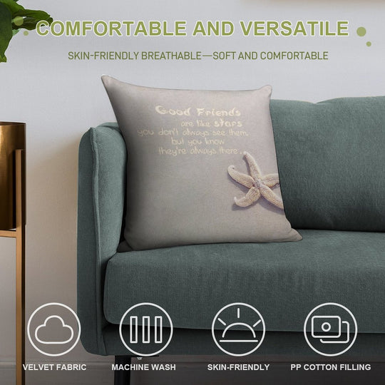 Good Friends Are Like Stars Soft Multiple Sizes Throw Pillow